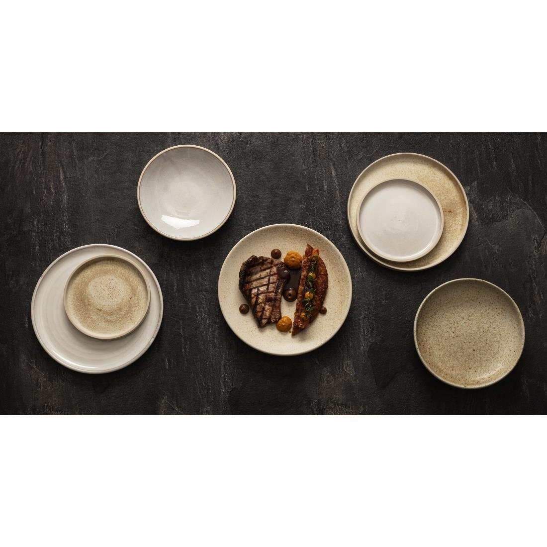 Olympia Canvas Flat Plates Murano White 180mm (6 Pack)