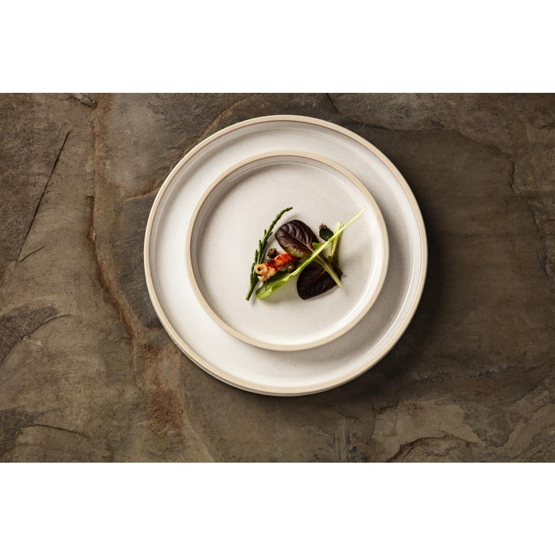Olympia Canvas Flat Plates Murano White 180mm (6 Pack)