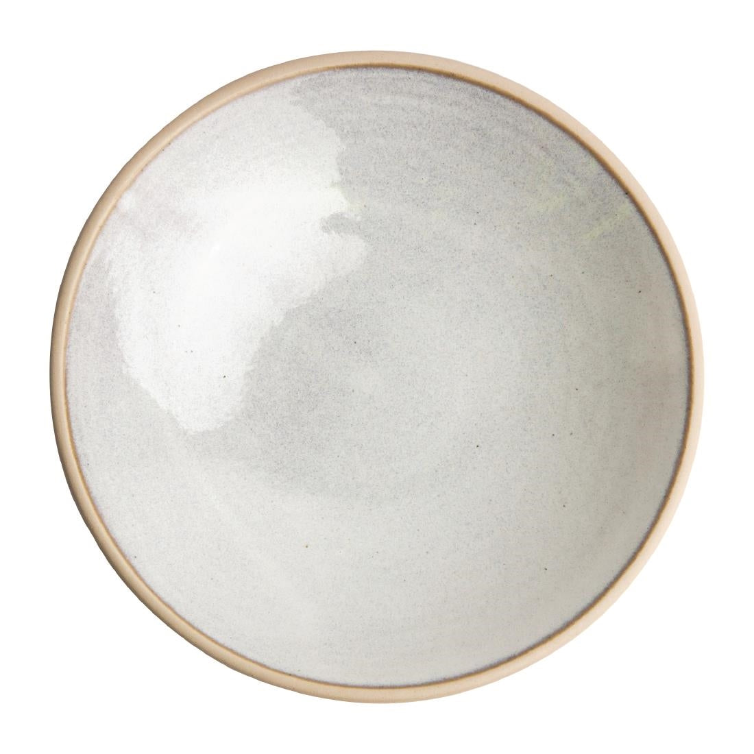 Olympia Canvas Shallow Tapered Bowls Murano White 200mm (6 Pack)