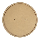 Colpac Recyclable Kraft Microwavable Soup Cup Lids 450ml (500 pack)