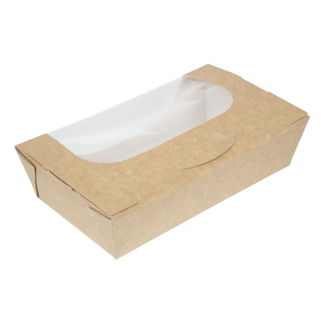 Colpac Recyclable Kraft Tuck-Top Salad Boxes With Window 1000ml (200 Pack)