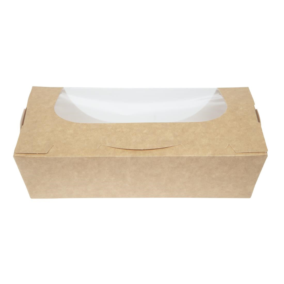 Colpac Recyclable Kraft Tuck-Top Salad Boxes With Window 1000ml (200 Pack)