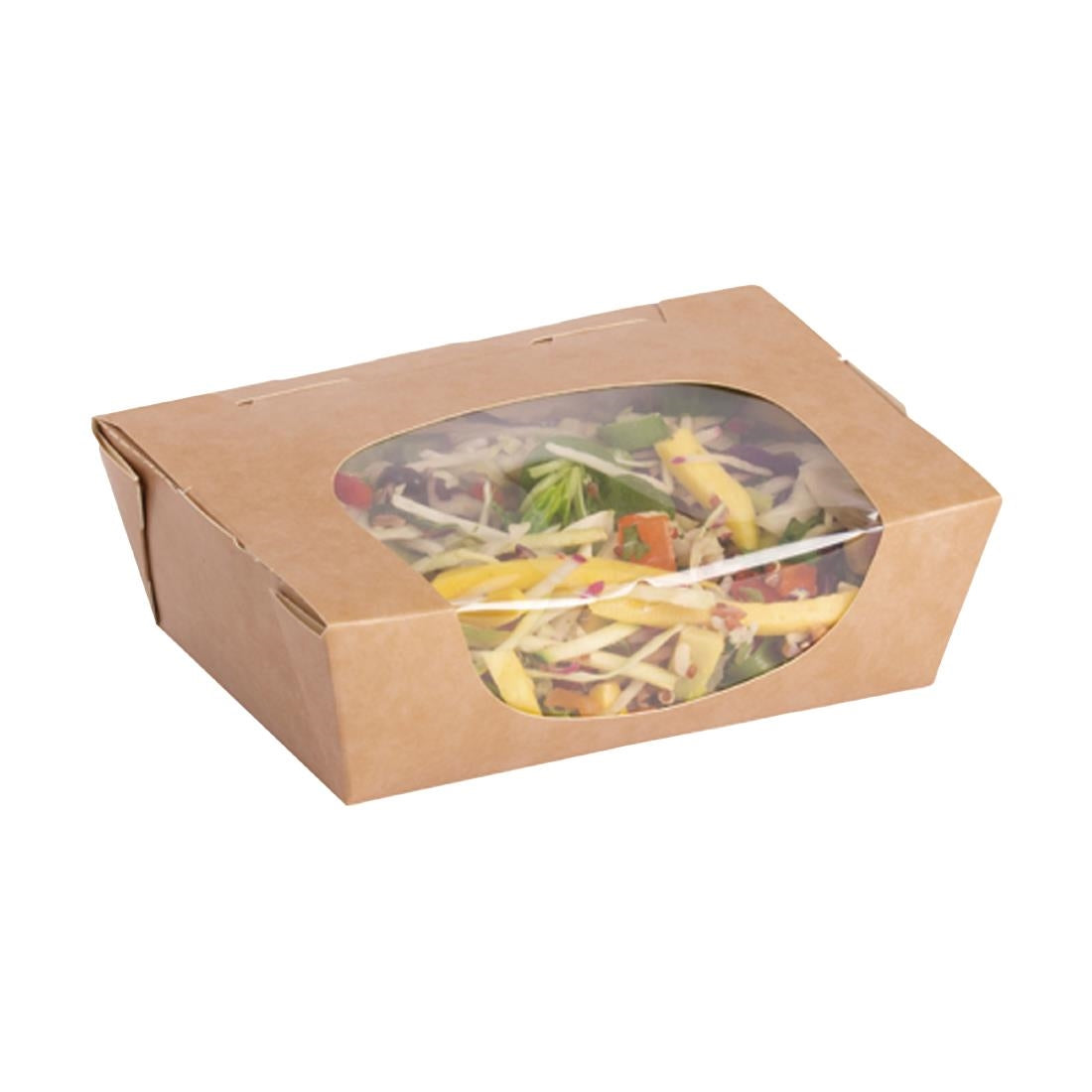 Colpac Zest Compostable Kraft Medium Salad Box 825ml/29oz (250 Pack)
