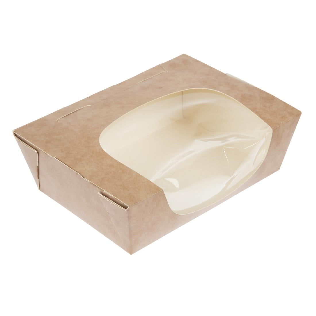 Colpac Zest Compostable Kraft Medium Salad Box 825ml/29oz (250 Pack)