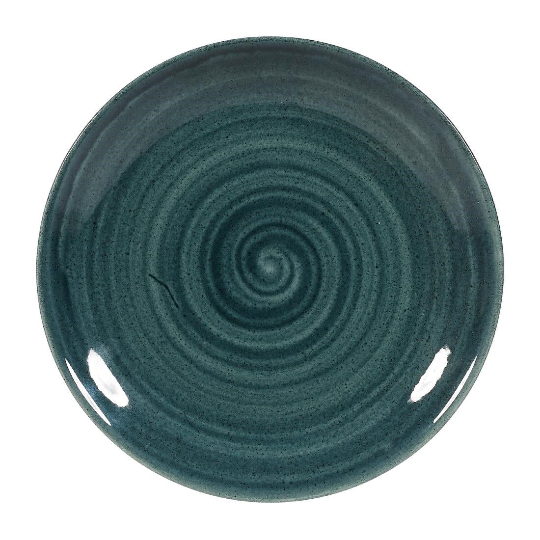 Churchill Stonecast Patina Coupe Plates Rustic Teal 165mm (12 Pack)