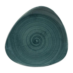 Churchill Stonecast Patina Triangular Plates Rustic Teal 229mm (12 Pack)