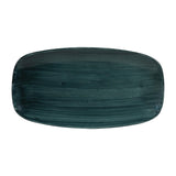 Churchill Stonecast Patina Oblong Chef Plates Rustic Teal 355 x 189mm (6 Pack)