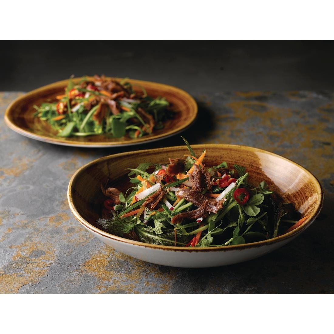 Churchill Stonecast Patina Coupe Plates Vintage Copper 324mm (6 Pack)