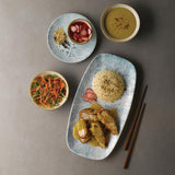 Churchill Stone Oblong Chef Plates Aquamarine 153 x 298mm (12 Pack)