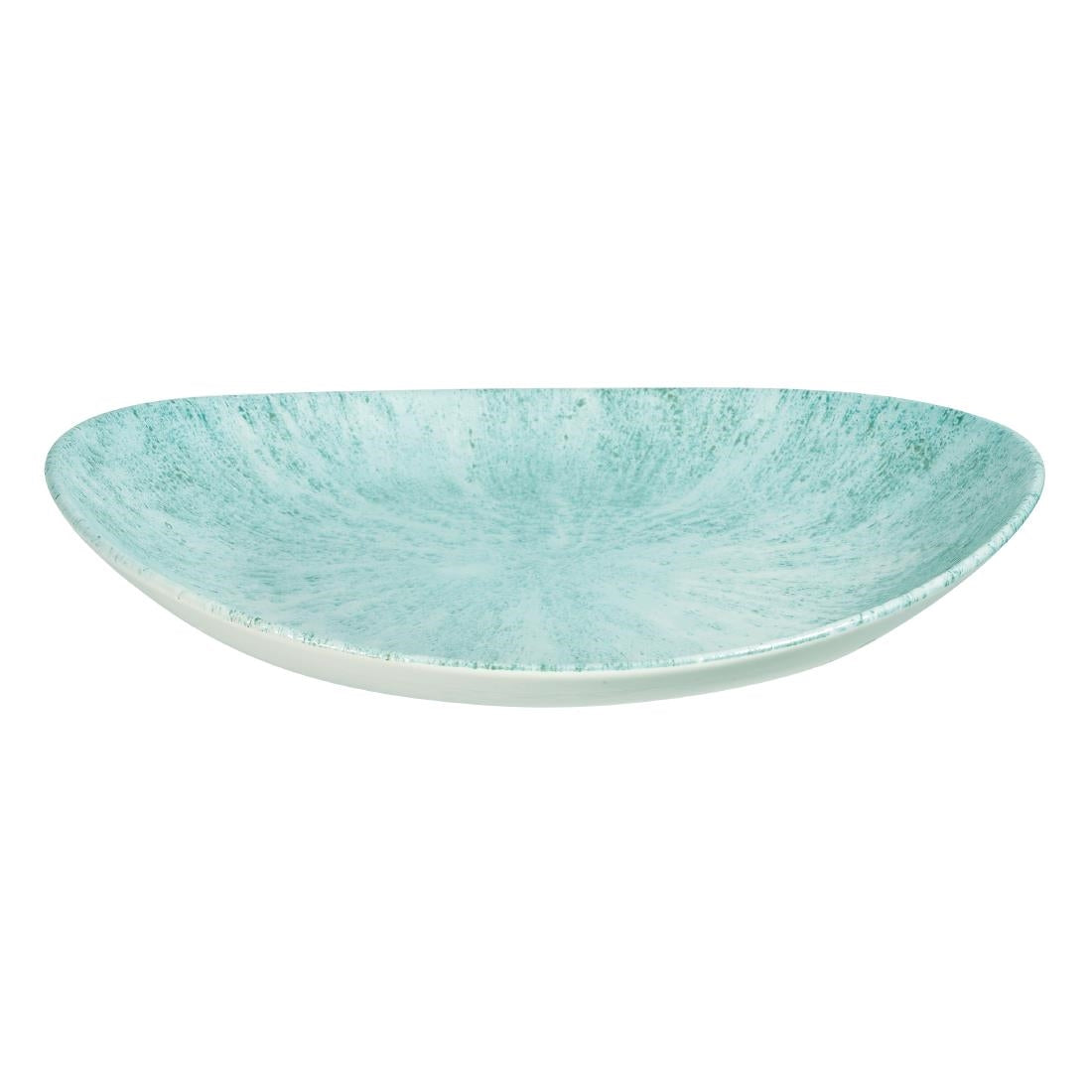 Churchill Stone Oval Coupe Plates Aquamarine 270 x 229mm (12 Pack)