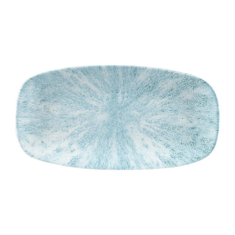 Churchill Stone Oblong Chef Plates Aquamarine 153 x 298mm (12 Pack)