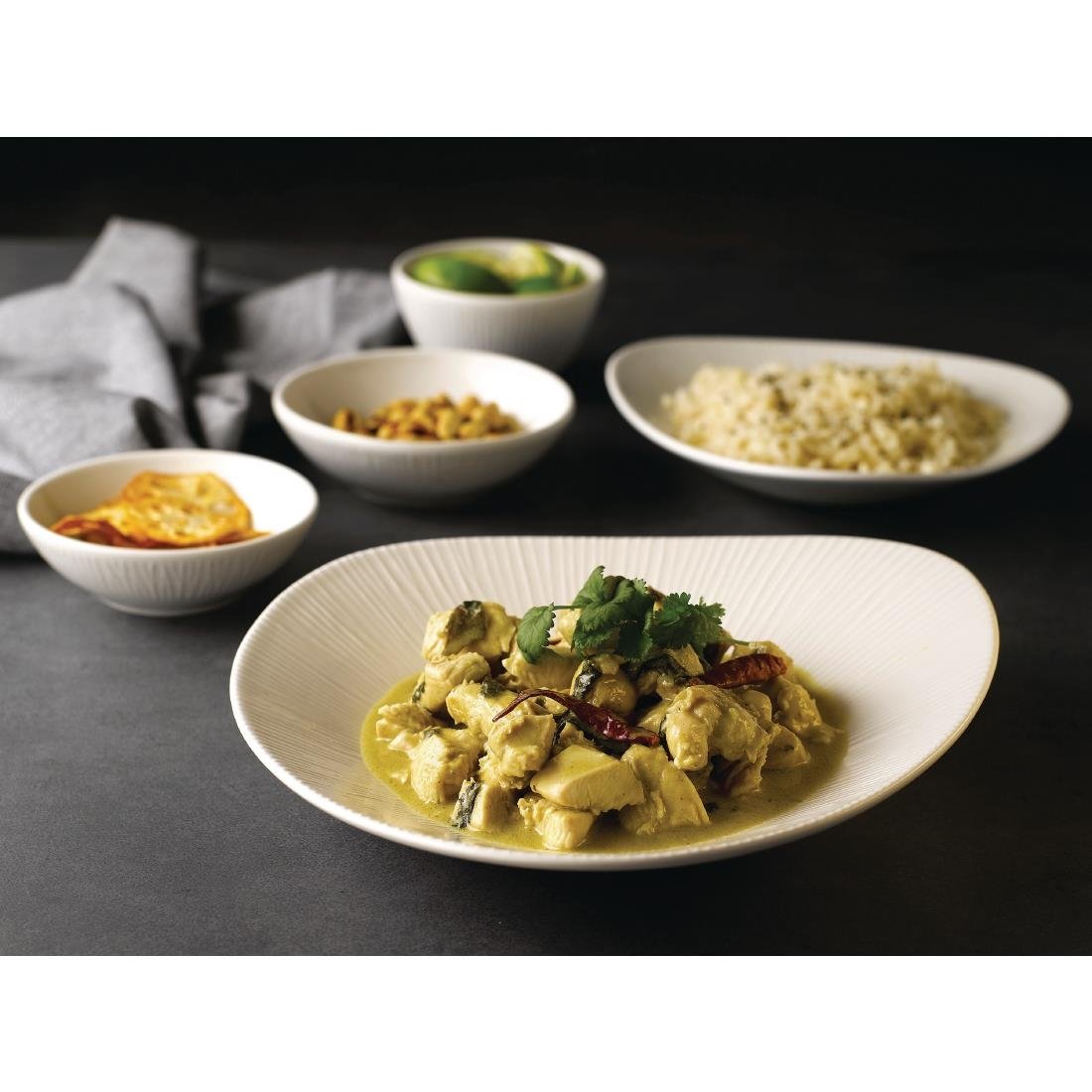 Churchill Bamboo Triangle Shallow Bowls 272mm (12 Pack)