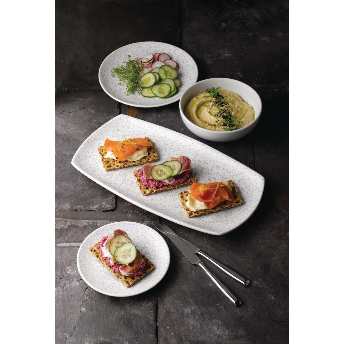 Churchill Menu Shades Caldera Coupe Plates Chalk White 155mm (6 Pack)