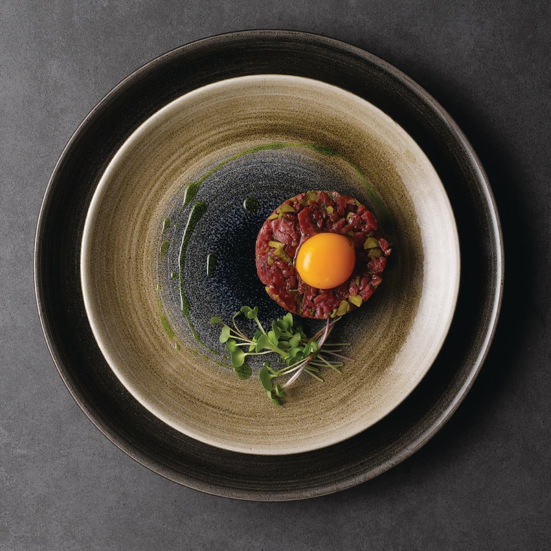 Churchill Stonecast Aqueous Deep Coupe Plates Bayou Taupe 255mm (12 Pack)