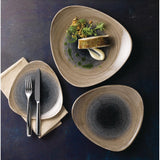 Churchill Stonecast Aqueous Triangular Plates Bayou Taupe 229mm (12 Pack)