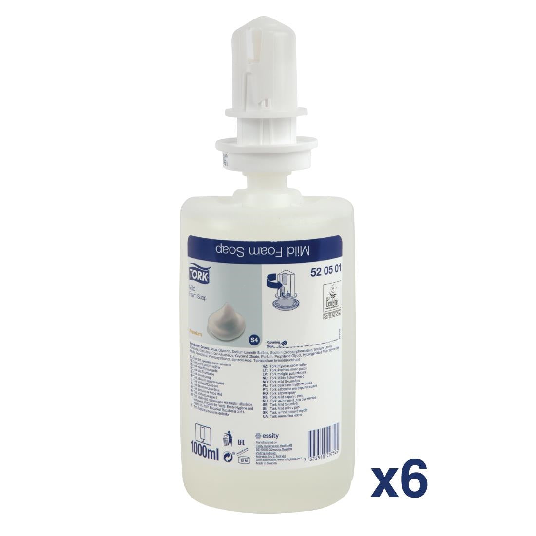 Tork Perfumed Mild Foam Hand Soap 1Ltr (6 Pack)
