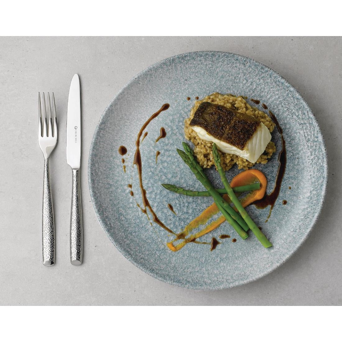 Churchill Studio Prints Raku Round Coupe Bowls Topaz Blue 248mm (12 Pack)