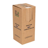 Fiesta Compostable Paper Straws Kraft (250 Pack)
