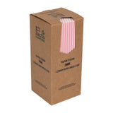 Fiesta Compostable Paper Straws Pink (250 Pack)