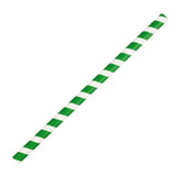 Fiesta Compostable Paper Smoothie Straws Green Stripes (250 Pack)