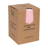 Fiesta Compostable Paper Smoothie Straws Pink (250 Pack)
