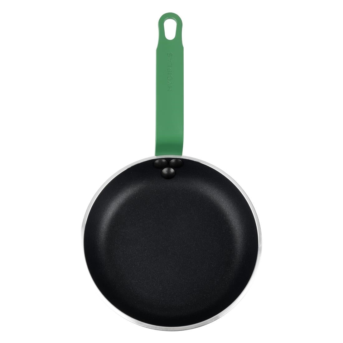 Hygiplas Aluminium Non-stick Teflon Platinum Plus Frying Pan Green Handle 20cm
