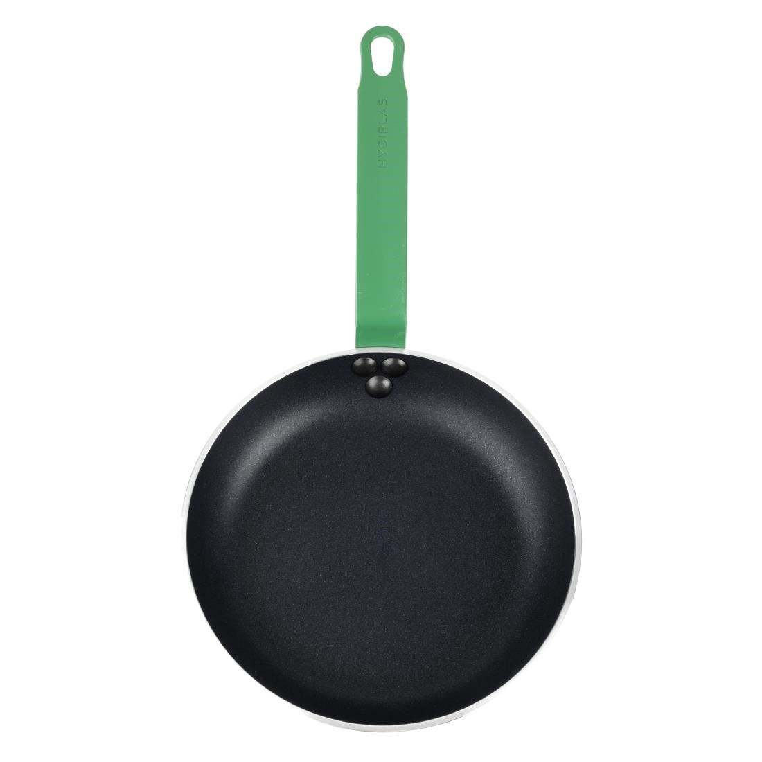 Hygiplas Aluminium Non-stick Teflon Platinum Plus Frying Pan Green Handle 24cm