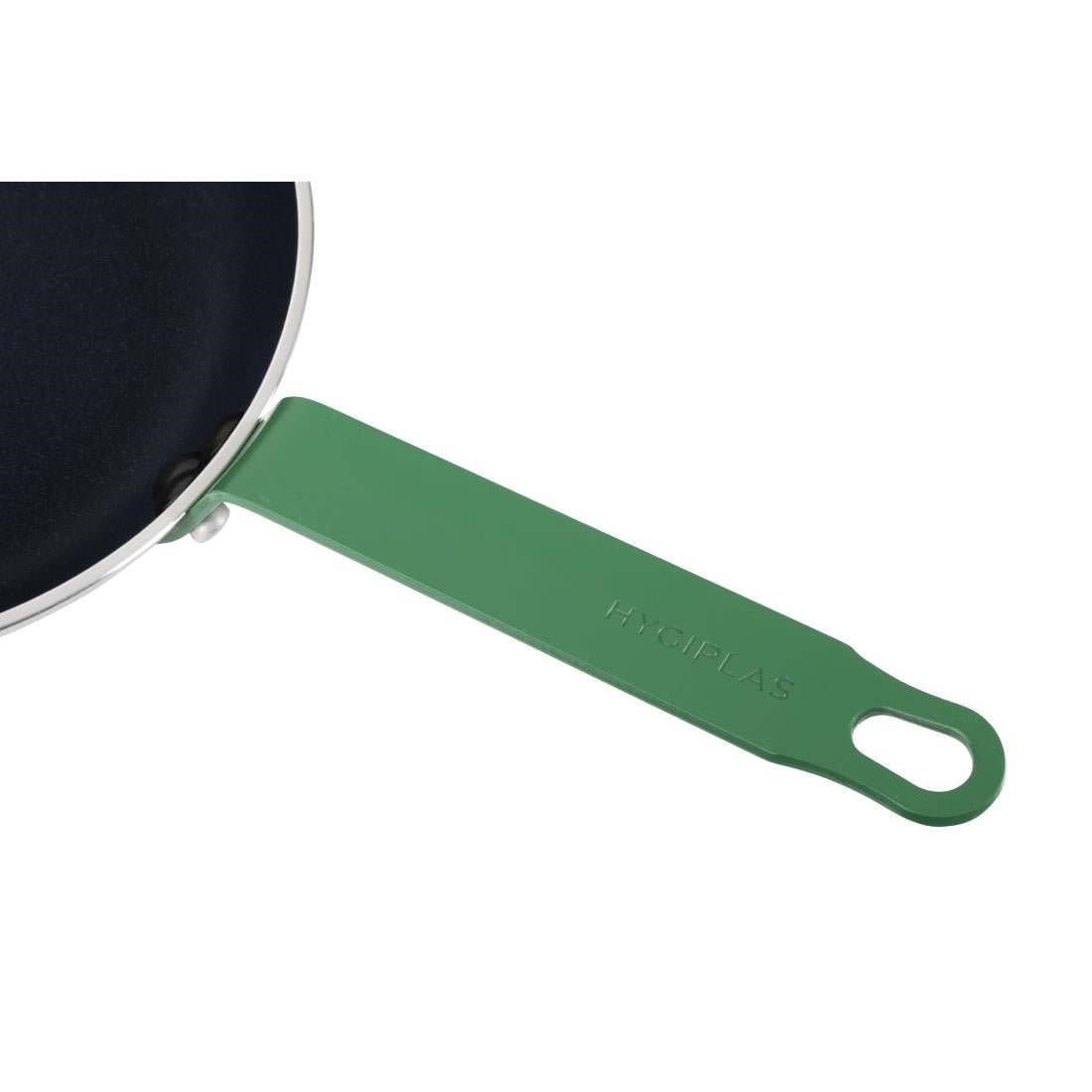 Hygiplas Aluminium Non-stick Teflon Platinum Plus Frying Pan Green Handle 24cm