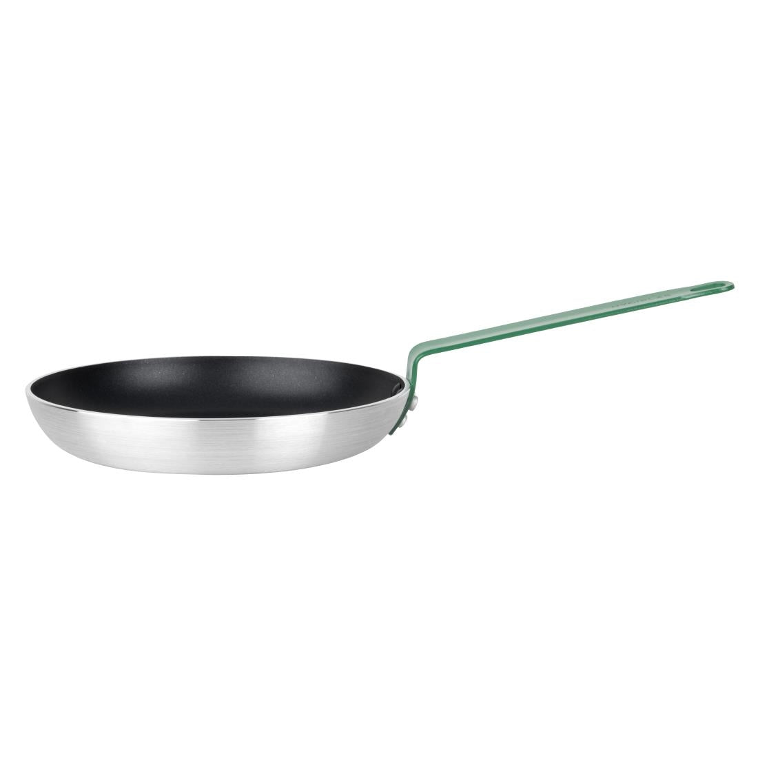 Hygiplas Aluminium Non-stick Teflon Platinum Plus Frying Pan Green Handle 28cm