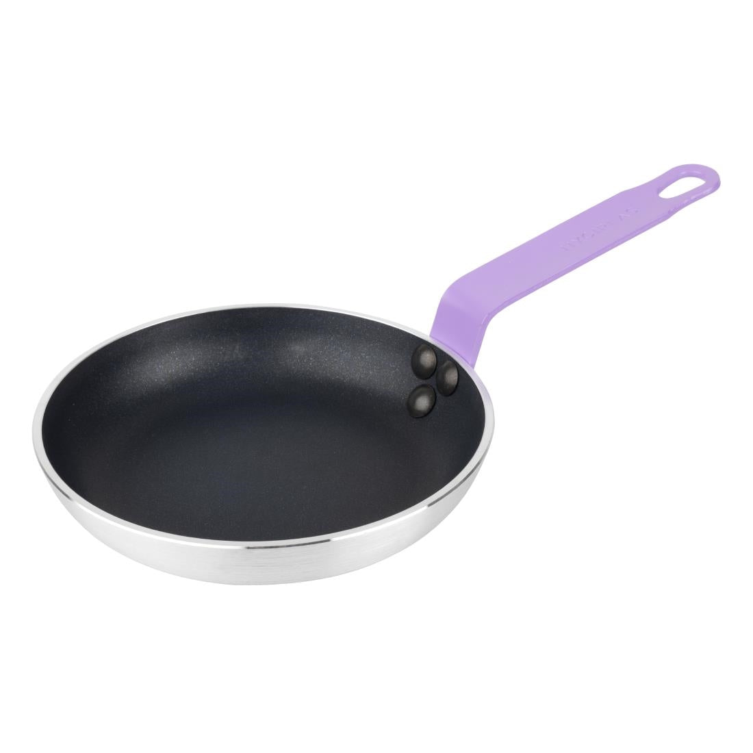 Hygiplas Aluminium Non-Stick Teflon Platinum Plus Frying Pan with Purple Handle 20cm