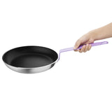 Hygiplas Aluminium Non-stick Teflon Platinum Plus Frying Pan with Purple Handle 28cm