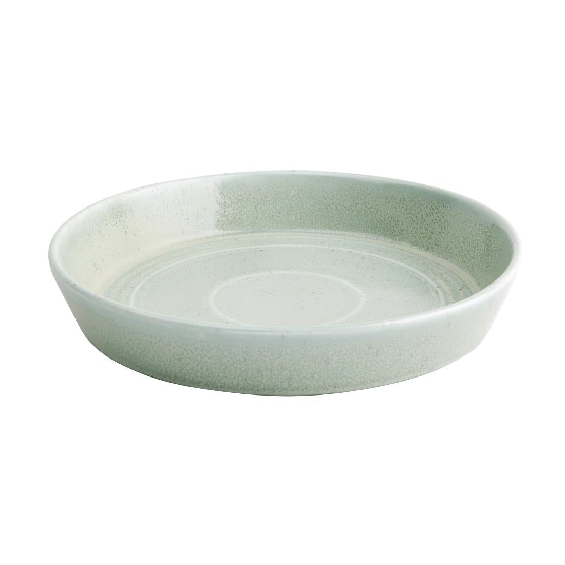 Olympia Cavolo Flat Round Bowls Spring Green 220mm (4 Pack)