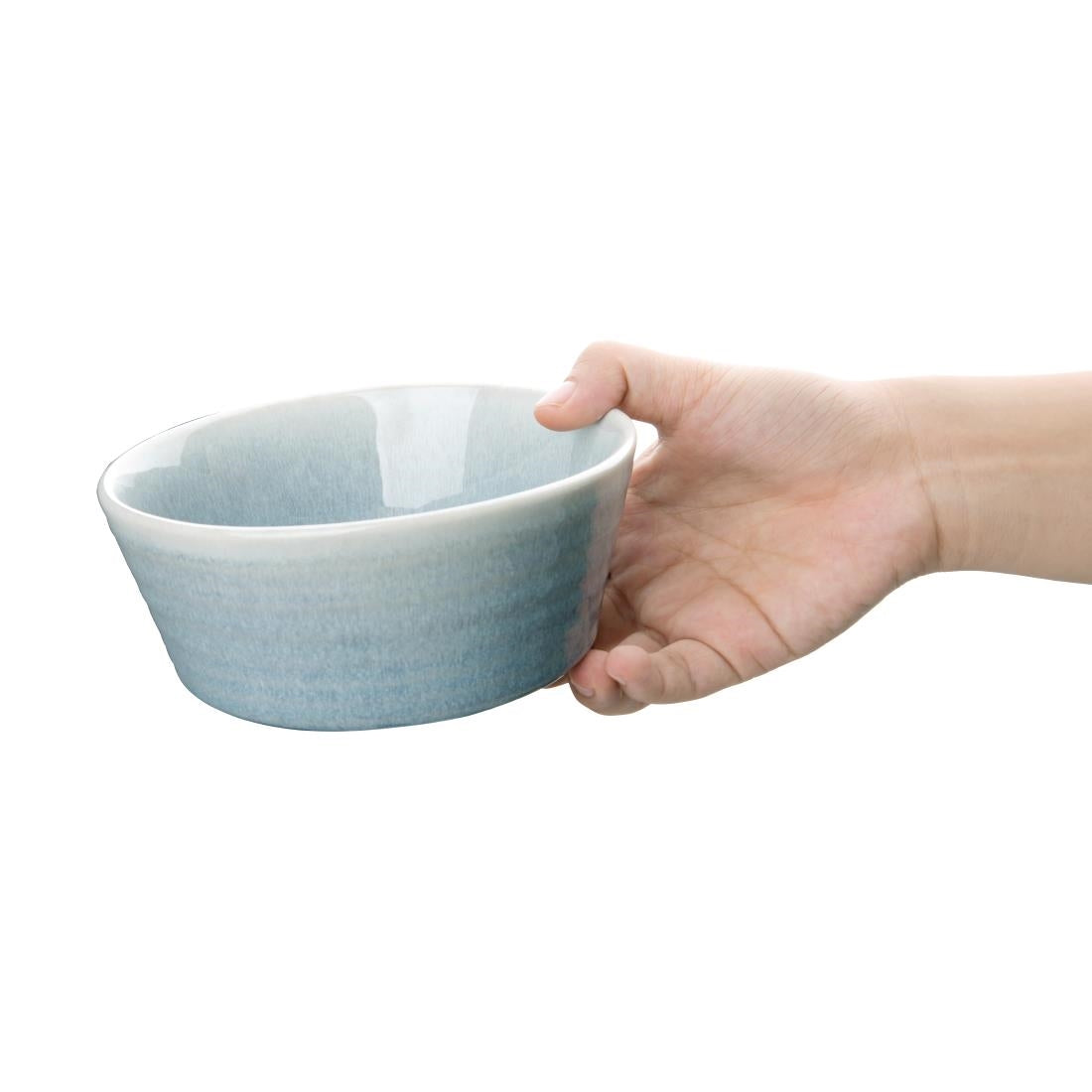 Olympia Cavolo Flat Round Bowls Ice Blue 143mm (6 Pack)