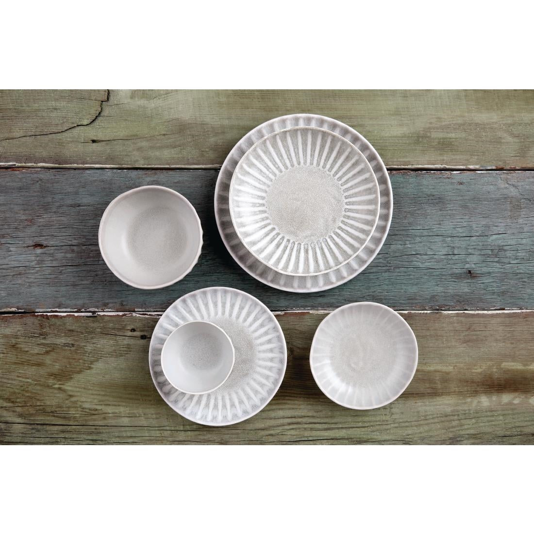 Olympia Corallite Plates Concrete Grey 205mm (6 Pack)