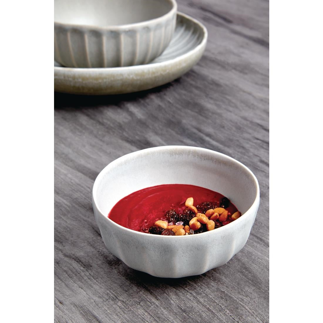Olympia Corallite Deep Bowls Concrete Grey 105mm (12 Pack)