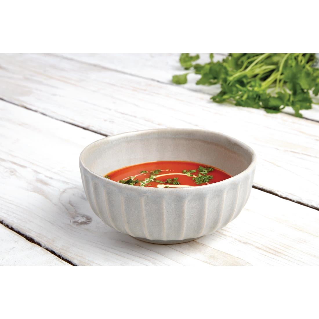 Olympia Corallite Deep Bowls Concrete Grey 105mm (12 Pack)