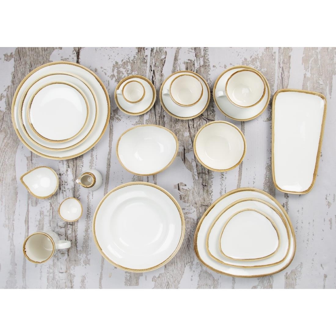 Olympia Kiln Coupe Plates Chalk 230mm (6 Pack)