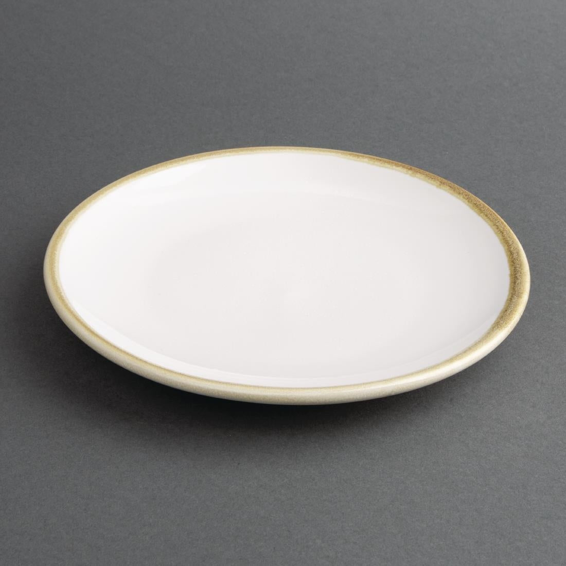 Olympia Kiln Round Coupe Plates Chalk 180mm (6 Pack)