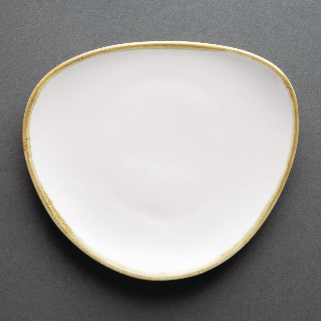 Olympia Kiln Triangular Plates Chalk 165mm (6 Pack)