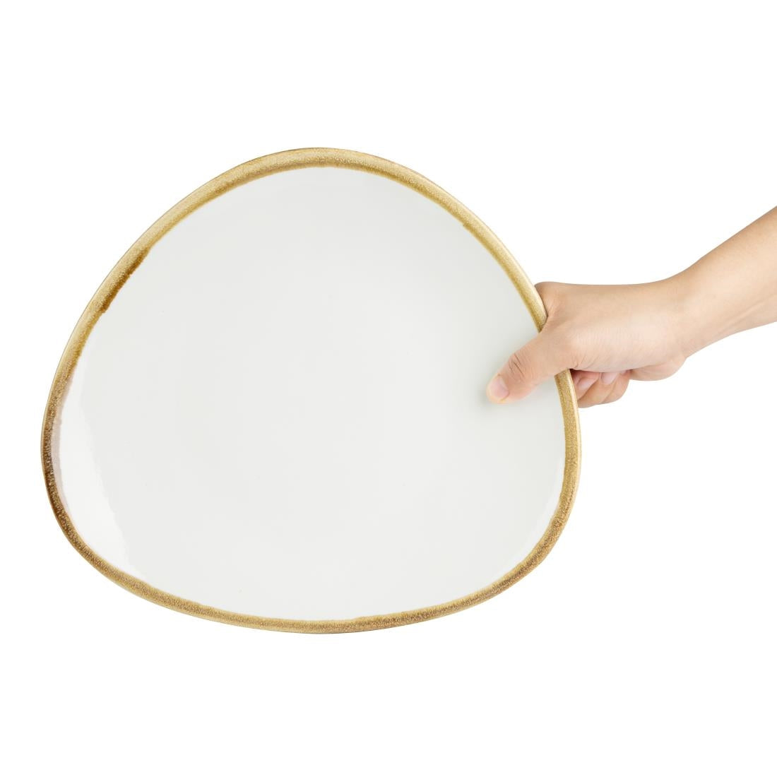 Olympia Kiln Triangular Plates Chalk 280mm (4 Pack)