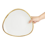 Olympia Kiln Triangular Plates Chalk 280mm (4 Pack)