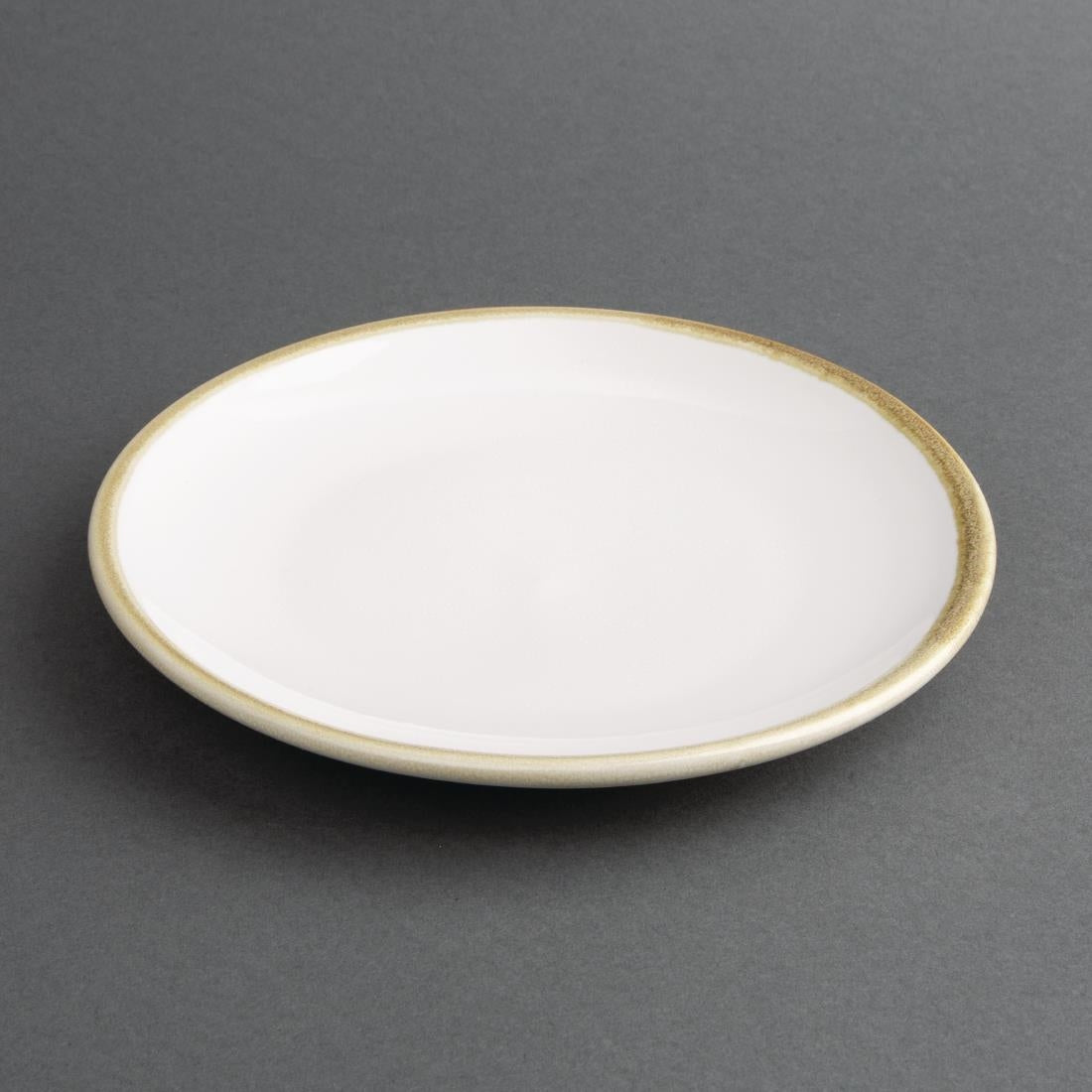 Olympia Kiln Coupe Plates Chalk 230mm (6 Pack)