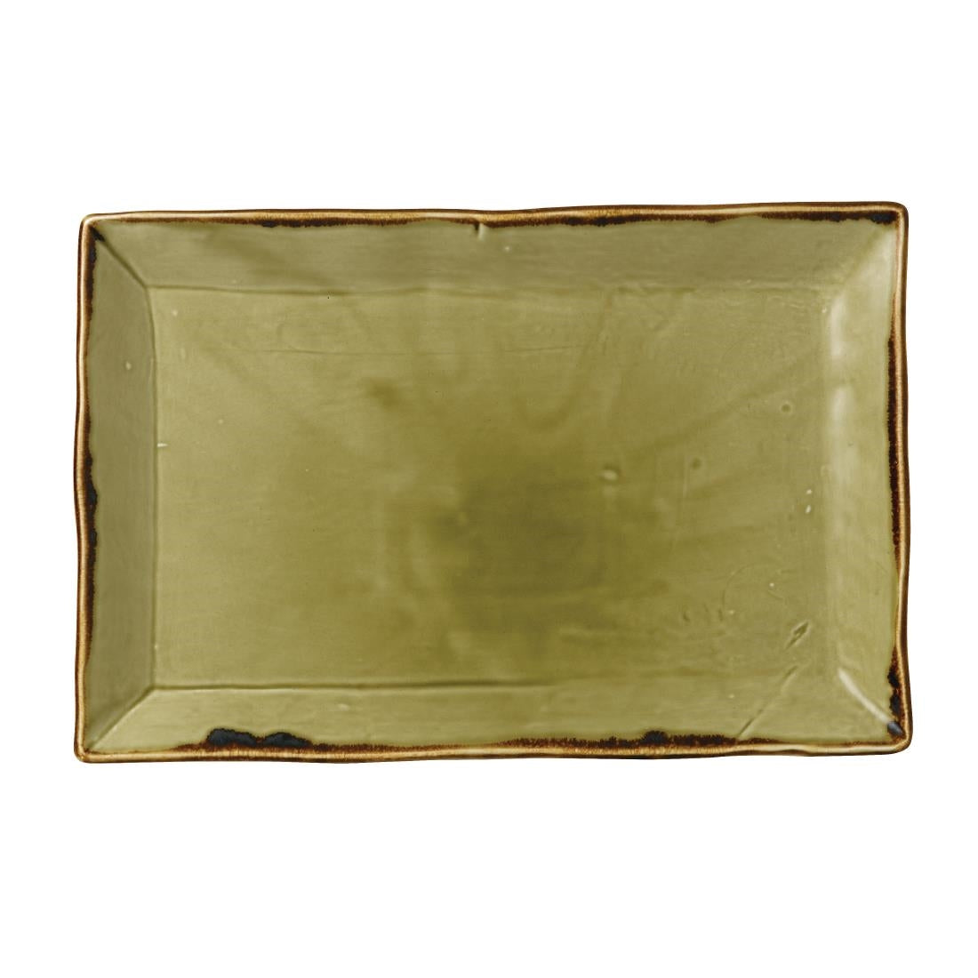 Dudson Harvest Rectangular Trays Green 230 x 336mm (6 Pack)