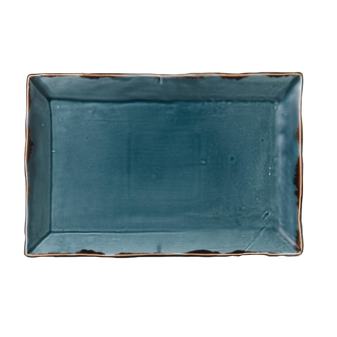 Dudson Harvest Rectangular Trays Blue 230 x 336mm (6 Pack)