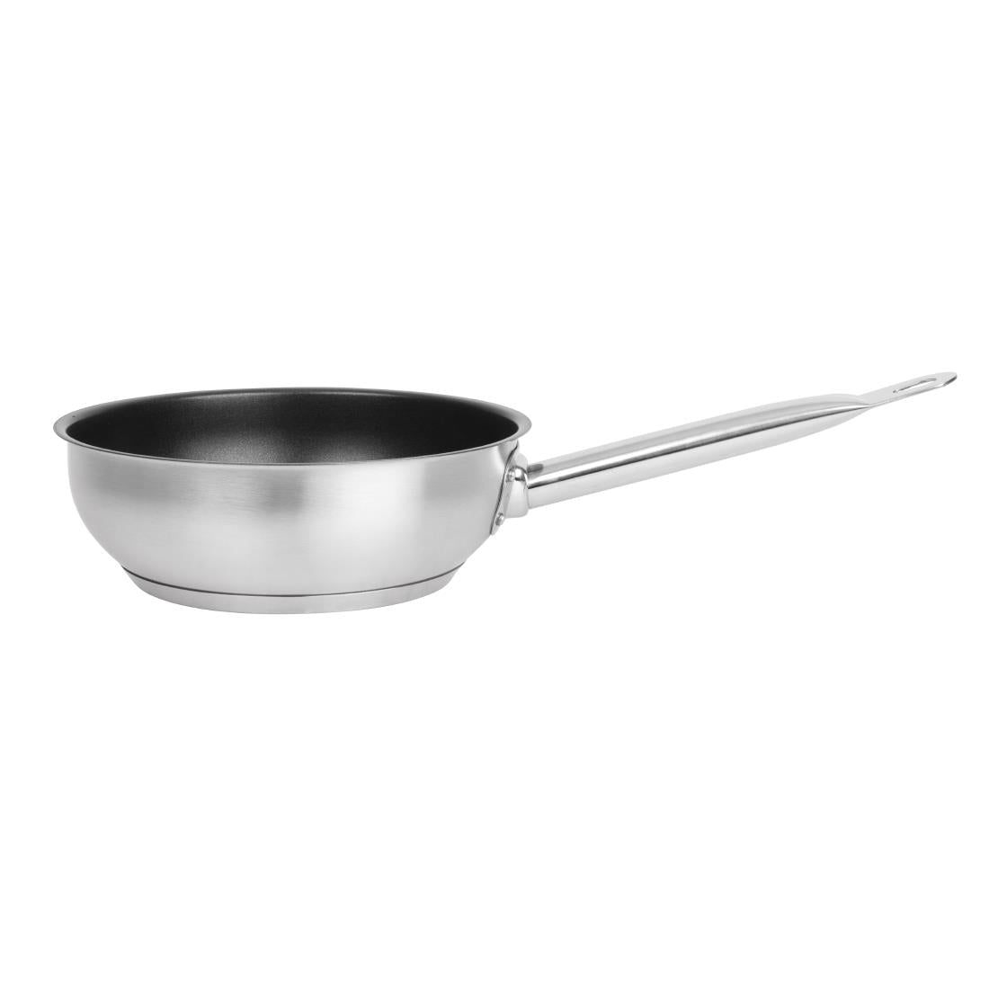 Vogue Stainless Steel Non-Stick Teflon Platinum Plus Sauté Pan 20cm