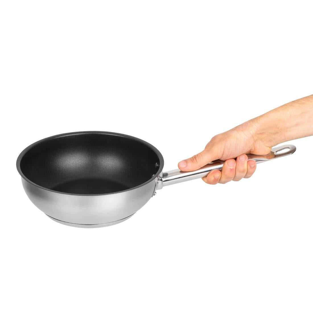 Vogue Stainless Steel Non-Stick Teflon Platinum Plus Sauté Pan 20cm
