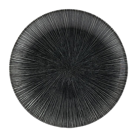 Churchill Studio Prints Agano Coupe Plates Black 165mm (12 Pack)