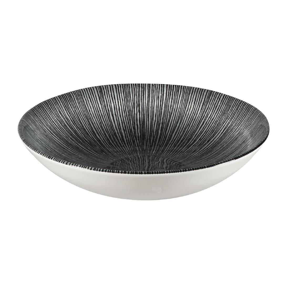 Churchill Studio Prints Agano Coupe Bowls Black 182mm (12 Pack)