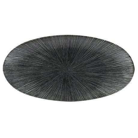 Churchill Studio Prints Agano Oval Chefs Plates Black 347x 173mm (6 Pack)