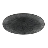 Churchill Studio Prints Agano Oval Chefs Plates Black 299x 150mm (12 Pack)